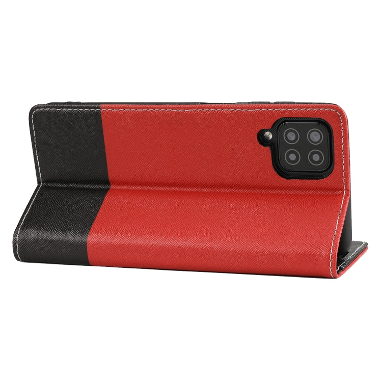 For Samsung Galaxy A22 5G Cross Texture Magnetic Horizontal Flip Leather Case with Card Slots & Holder & Wallet