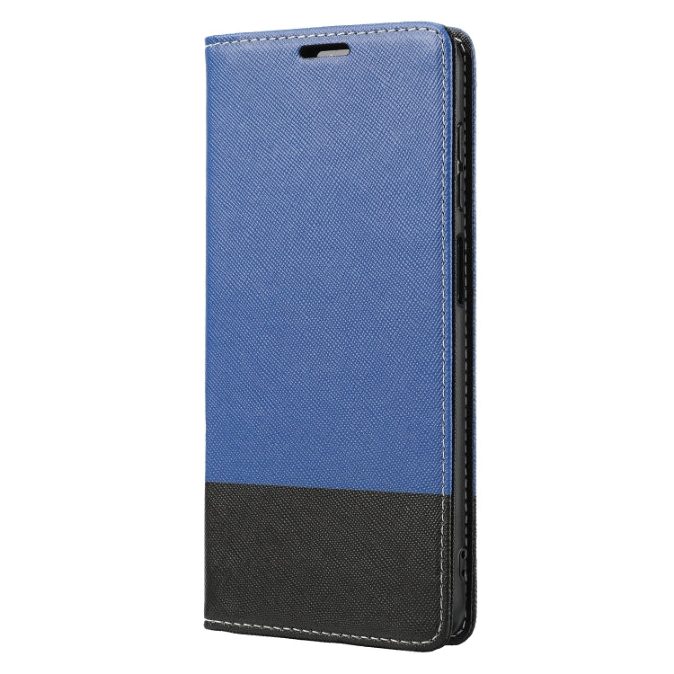 For Samsung Galaxy A22 5G Cross Texture Magnetic Horizontal Flip Leather Case with Card Slots & Holder & Wallet