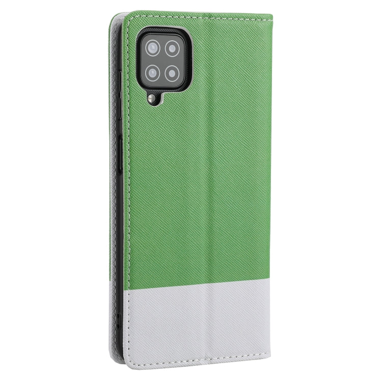 For Samsung Galaxy A22 5G Cross Texture Magnetic Horizontal Flip Leather Case with Card Slots & Holder & Wallet