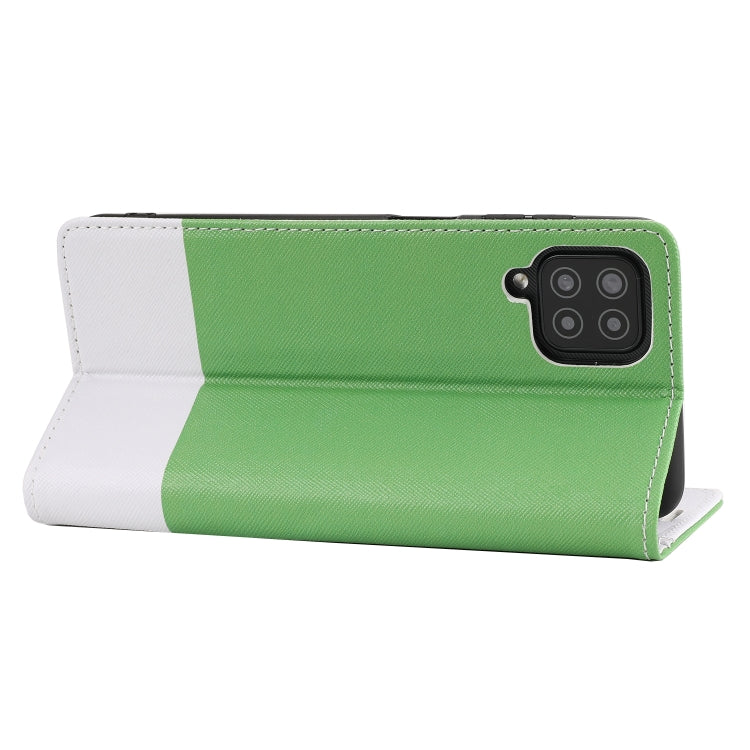 For Samsung Galaxy A22 5G Cross Texture Magnetic Horizontal Flip Leather Case with Card Slots & Holder & Wallet