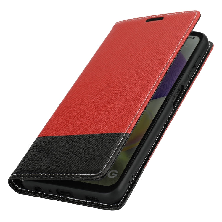 For Samsung Galaxy A30 Cross Texture Magnetic Horizontal Flip Leather Case with Card Slots & Holder & Wallet