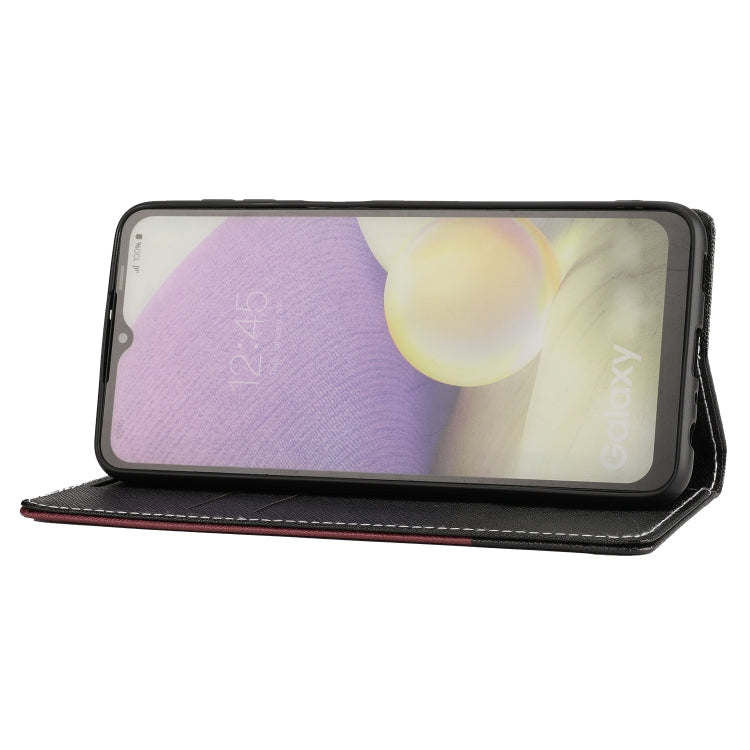 For Samsung Galaxy A30 Cross Texture Magnetic Horizontal Flip Leather Case with Card Slots & Holder & Wallet