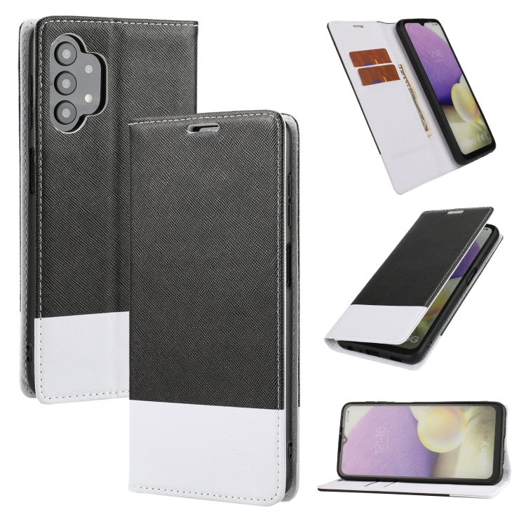 For Samsung Galaxy A32 4G Cross Texture Magnetic Horizontal Flip Leather Case with Card Slots & Holder & Wallet