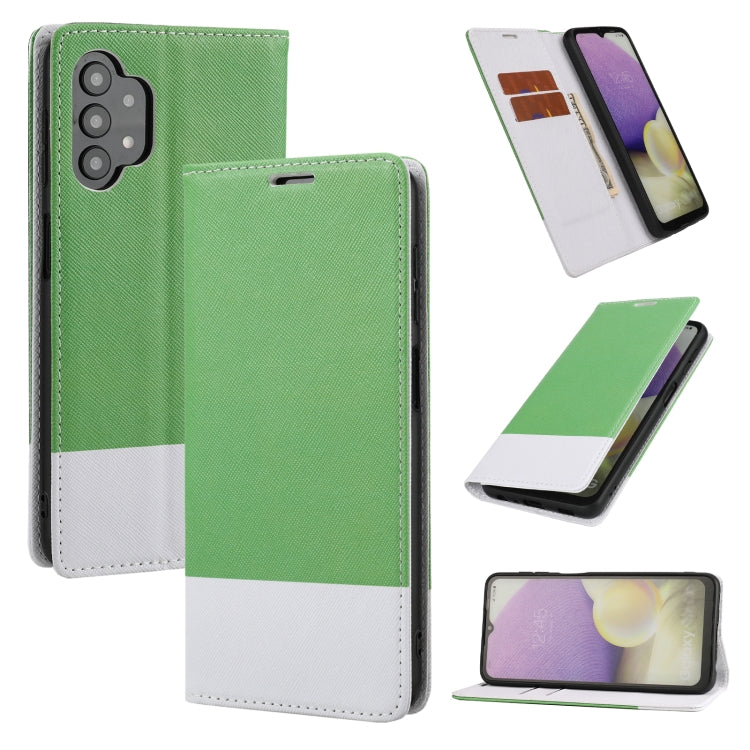 For Samsung Galaxy A32 4G Cross Texture Magnetic Horizontal Flip Leather Case with Card Slots & Holder & Wallet
