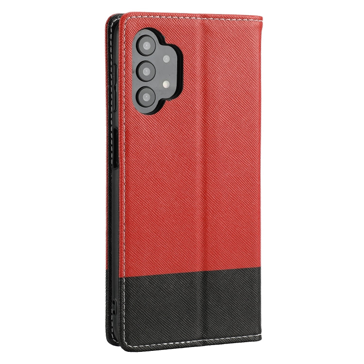 For Samsung Galaxy A32 5G Cross Texture Magnetic Horizontal Flip Leather Case with Card Slots & Holder & Wallet