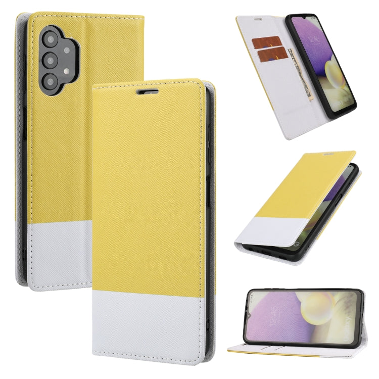 For Samsung Galaxy A32 5G Cross Texture Magnetic Horizontal Flip Leather Case with Card Slots & Holder & Wallet