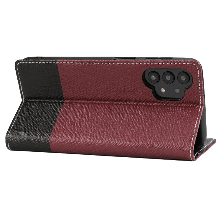 For Samsung Galaxy A32 5G Cross Texture Magnetic Horizontal Flip Leather Case with Card Slots & Holder & Wallet