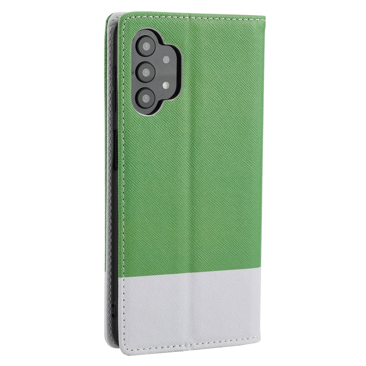 For Samsung Galaxy A32 5G Cross Texture Magnetic Horizontal Flip Leather Case with Card Slots & Holder & Wallet
