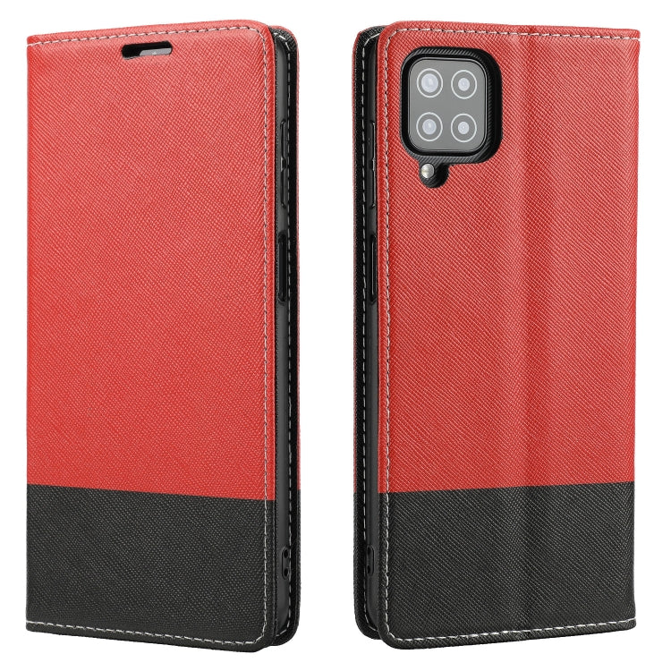 For Samsung Galaxy A42 Cross Texture Magnetic Horizontal Flip Leather Case with Card Slots & Holder & Wallet