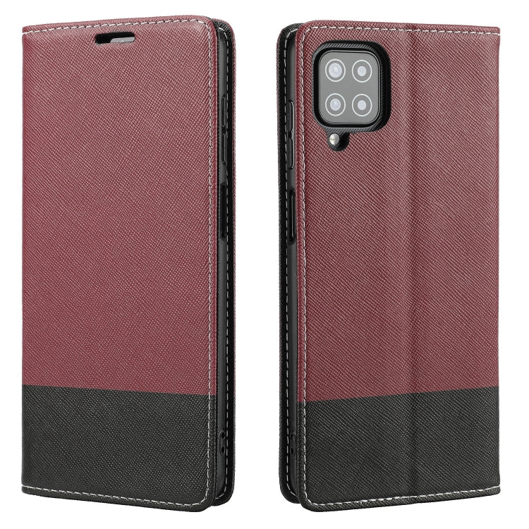 For Samsung Galaxy A42 Cross Texture Magnetic Horizontal Flip Leather Case with Card Slots & Holder & Wallet