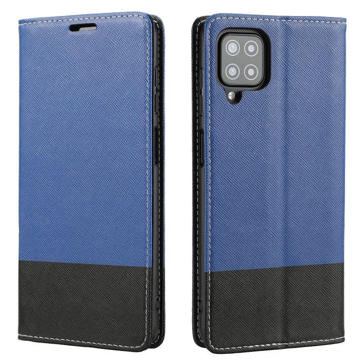 For Samsung Galaxy A42 Cross Texture Magnetic Horizontal Flip Leather Case with Card Slots & Holder & Wallet