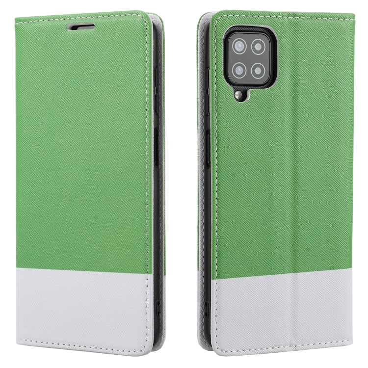 For Samsung Galaxy A42 Cross Texture Magnetic Horizontal Flip Leather Case with Card Slots & Holder & Wallet