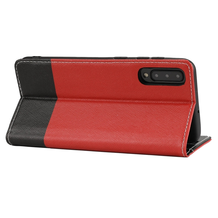 For Samsung Galaxy A50 Cross Texture Magnetic Horizontal Flip Leather Case with Card Slots & Holder & Wallet