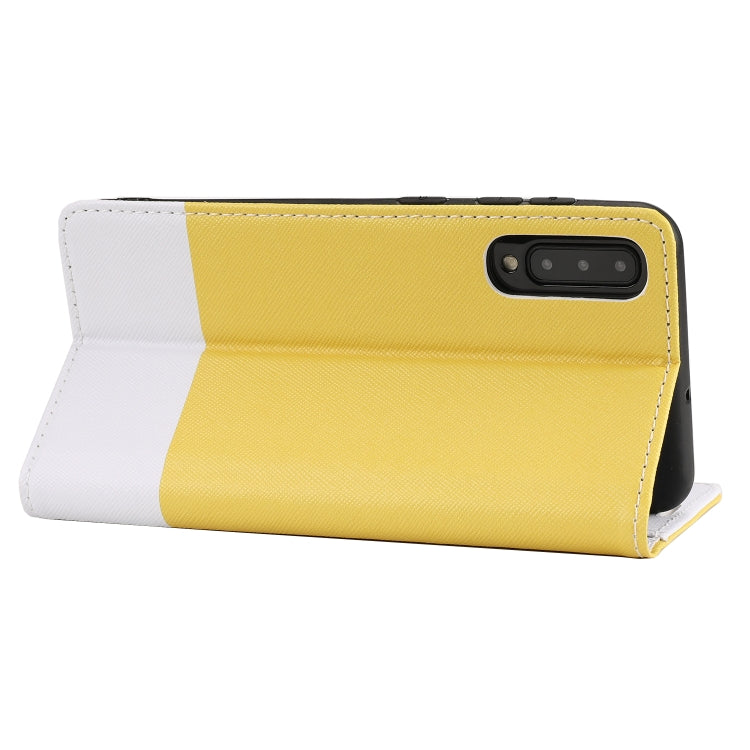 For Samsung Galaxy A50 Cross Texture Magnetic Horizontal Flip Leather Case with Card Slots & Holder & Wallet