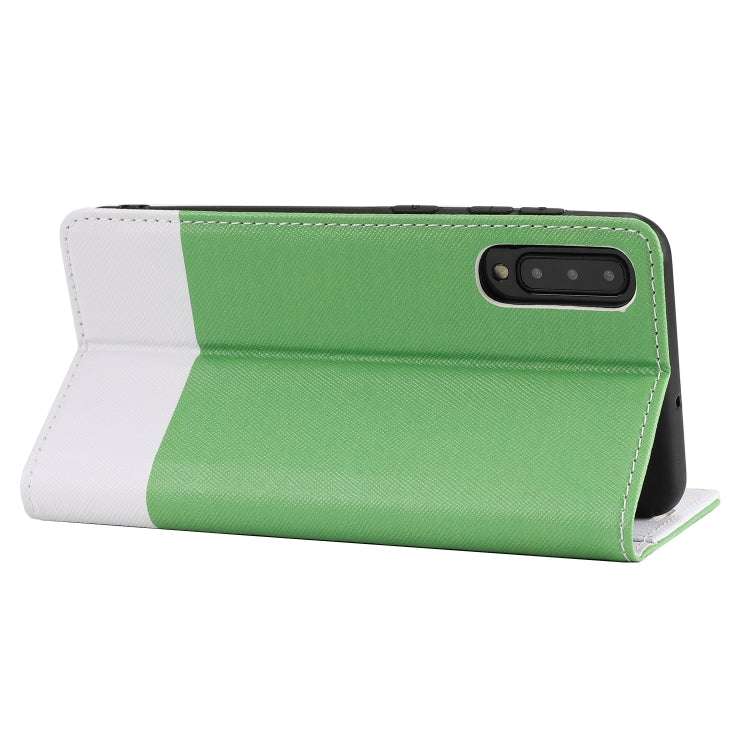 For Samsung Galaxy A50 Cross Texture Magnetic Horizontal Flip Leather Case with Card Slots & Holder & Wallet
