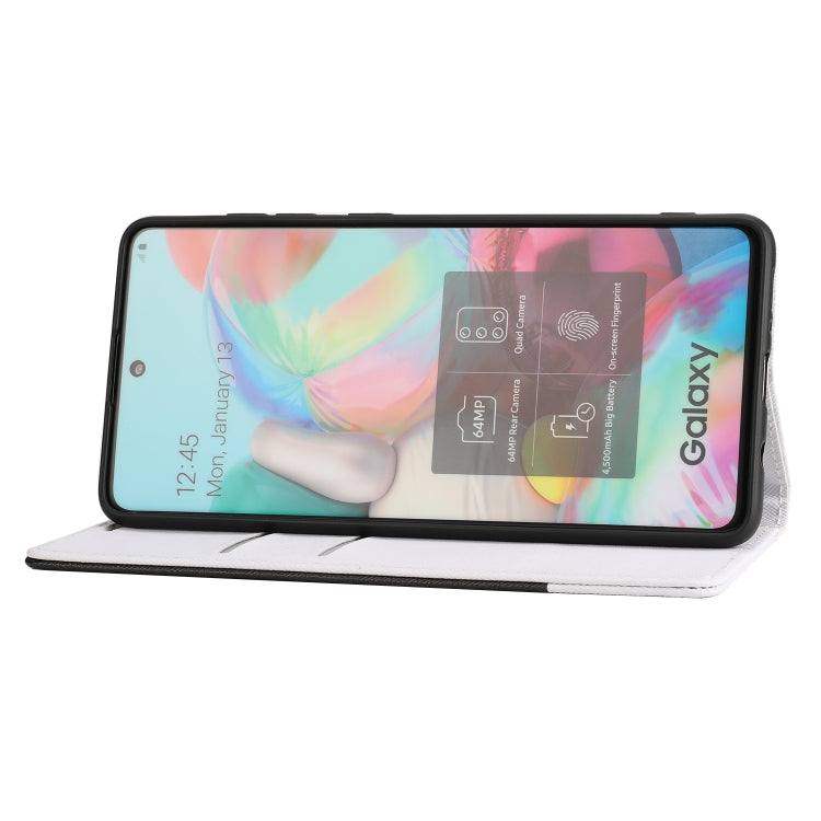 For Samsung Galaxy A51 Cross Texture Magnetic Horizontal Flip Leather Case with Card Slots & Holder & Wallet