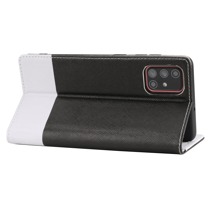 For Samsung Galaxy A51 Cross Texture Magnetic Horizontal Flip Leather Case with Card Slots & Holder & Wallet