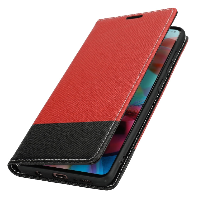 For Samsung Galaxy A51 Cross Texture Magnetic Horizontal Flip Leather Case with Card Slots & Holder & Wallet