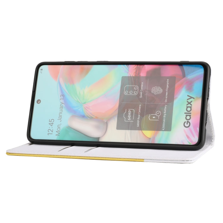 For Samsung Galaxy A51 Cross Texture Magnetic Horizontal Flip Leather Case with Card Slots & Holder & Wallet