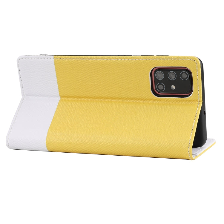 For Samsung Galaxy A51 Cross Texture Magnetic Horizontal Flip Leather Case with Card Slots & Holder & Wallet