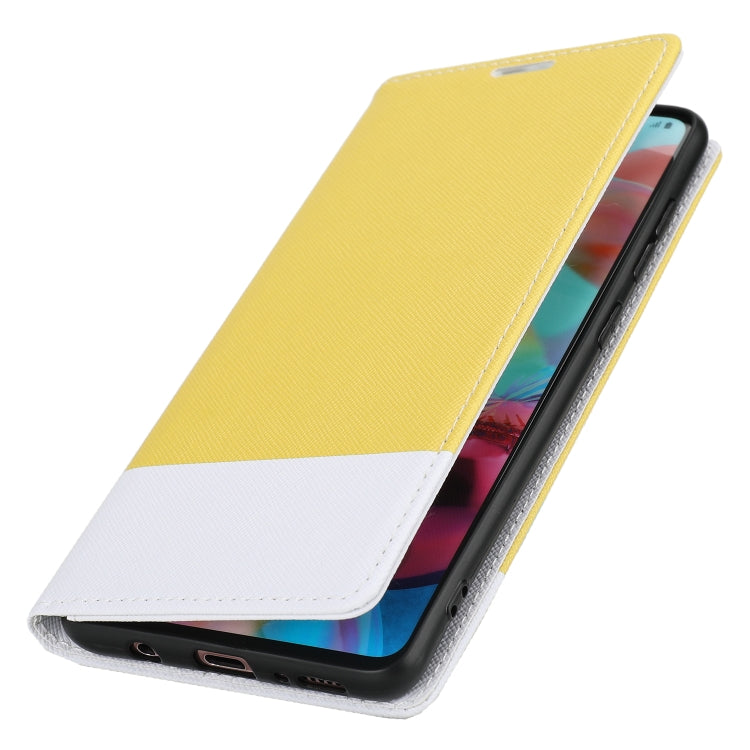 For Samsung Galaxy A51 Cross Texture Magnetic Horizontal Flip Leather Case with Card Slots & Holder & Wallet