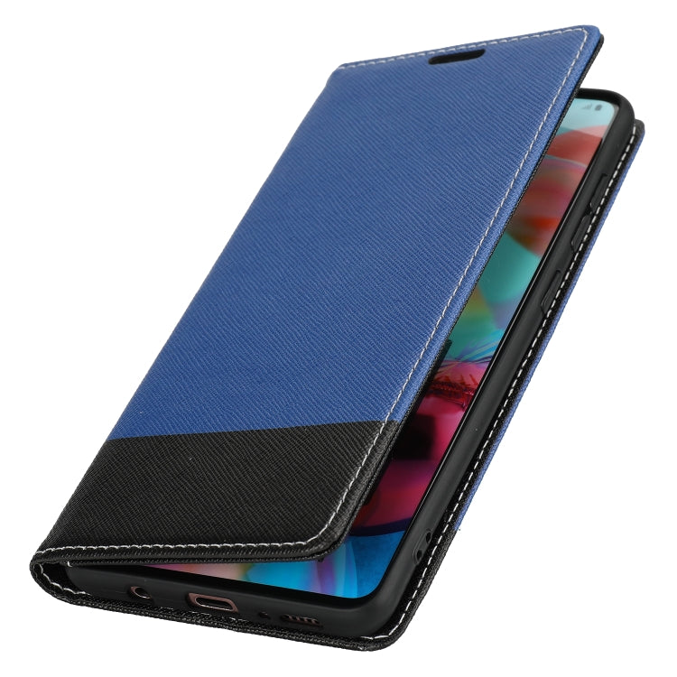 For Samsung Galaxy A51 Cross Texture Magnetic Horizontal Flip Leather Case with Card Slots & Holder & Wallet