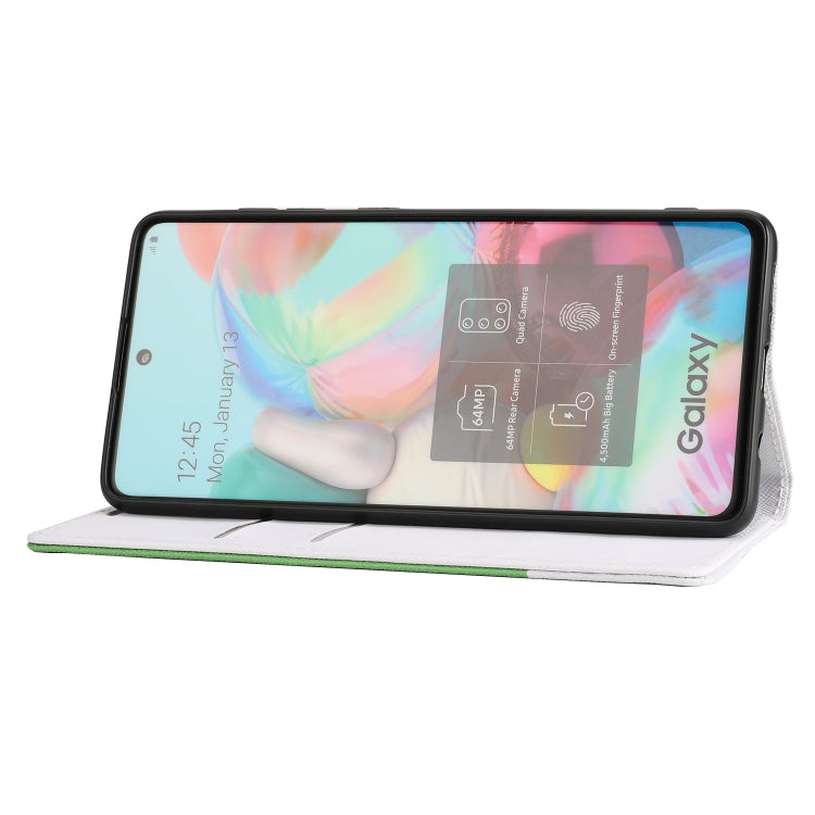 For Samsung Galaxy A51 Cross Texture Magnetic Horizontal Flip Leather Case with Card Slots & Holder & Wallet