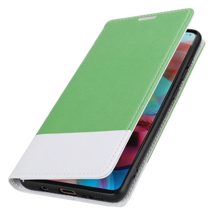 For Samsung Galaxy A51 Cross Texture Magnetic Horizontal Flip Leather Case with Card Slots & Holder & Wallet