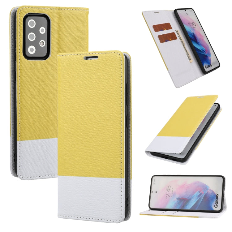 For Samsung Galaxy A72 5G / 4G Cross Texture Magnetic Horizontal Flip Leather Case with Card Slots & Holder & Wallet