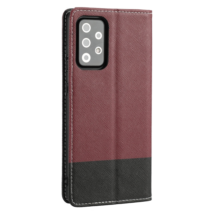 For Samsung Galaxy A72 5G / 4G Cross Texture Magnetic Horizontal Flip Leather Case with Card Slots & Holder & Wallet