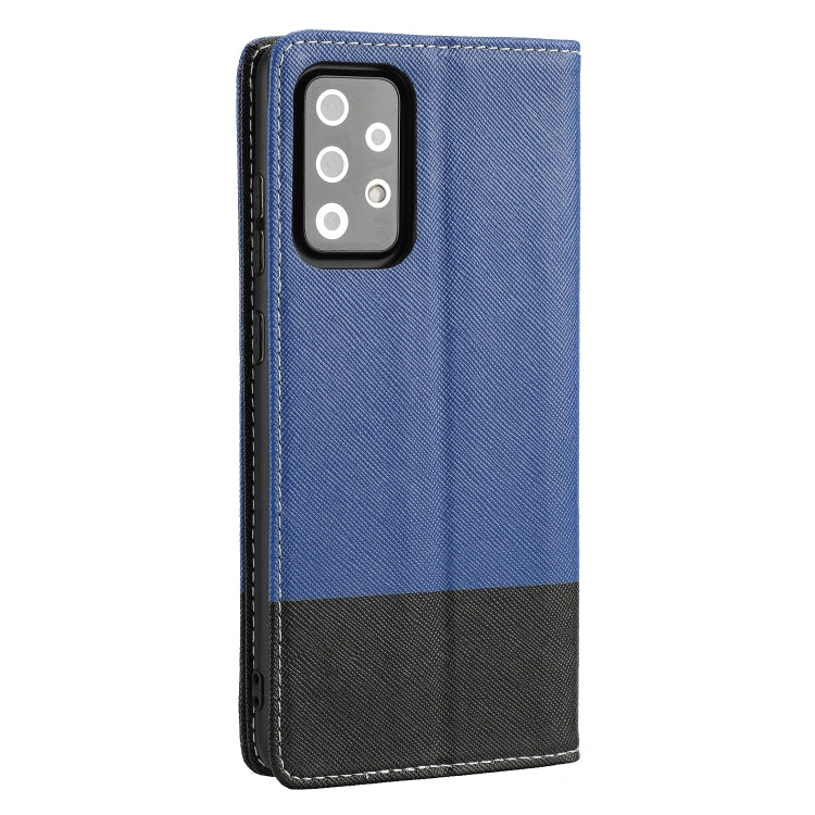 For Samsung Galaxy A72 5G / 4G Cross Texture Magnetic Horizontal Flip Leather Case with Card Slots & Holder & Wallet