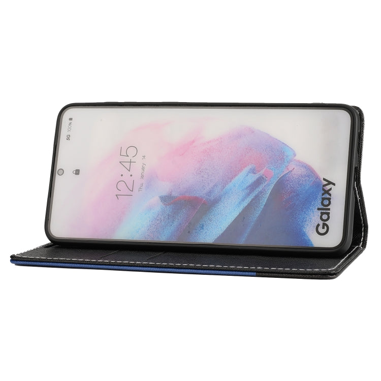 For Samsung Galaxy A72 5G / 4G Cross Texture Magnetic Horizontal Flip Leather Case with Card Slots & Holder & Wallet