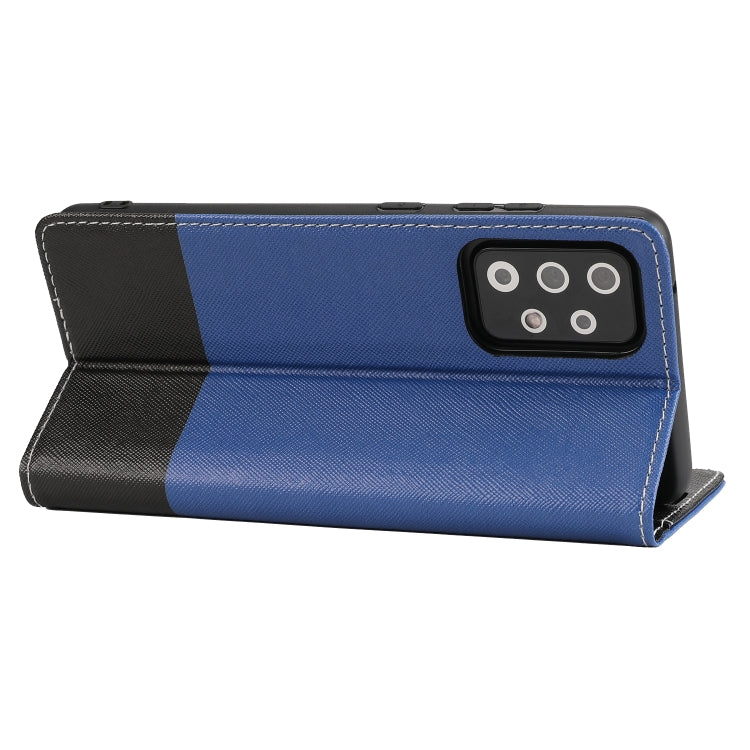 For Samsung Galaxy A72 5G / 4G Cross Texture Magnetic Horizontal Flip Leather Case with Card Slots & Holder & Wallet