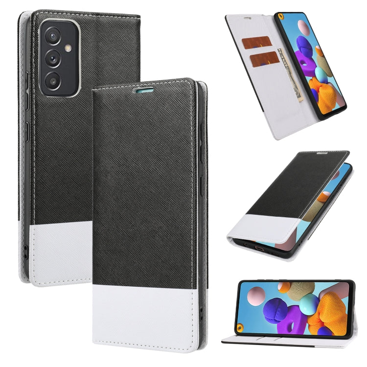 For Samsung Galaxy A82 5G Cross Texture Magnetic Horizontal Flip Leather Case with Card Slots & Holder & Wallet
