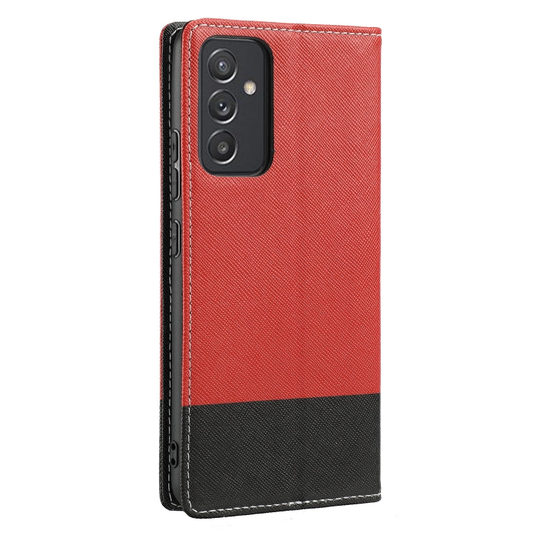 For Samsung Galaxy A82 5G Cross Texture Magnetic Horizontal Flip Leather Case with Card Slots & Holder & Wallet