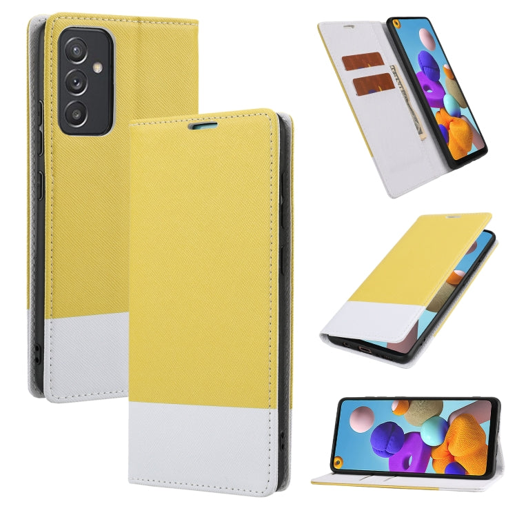 For Samsung Galaxy A82 5G Cross Texture Magnetic Horizontal Flip Leather Case with Card Slots & Holder & Wallet