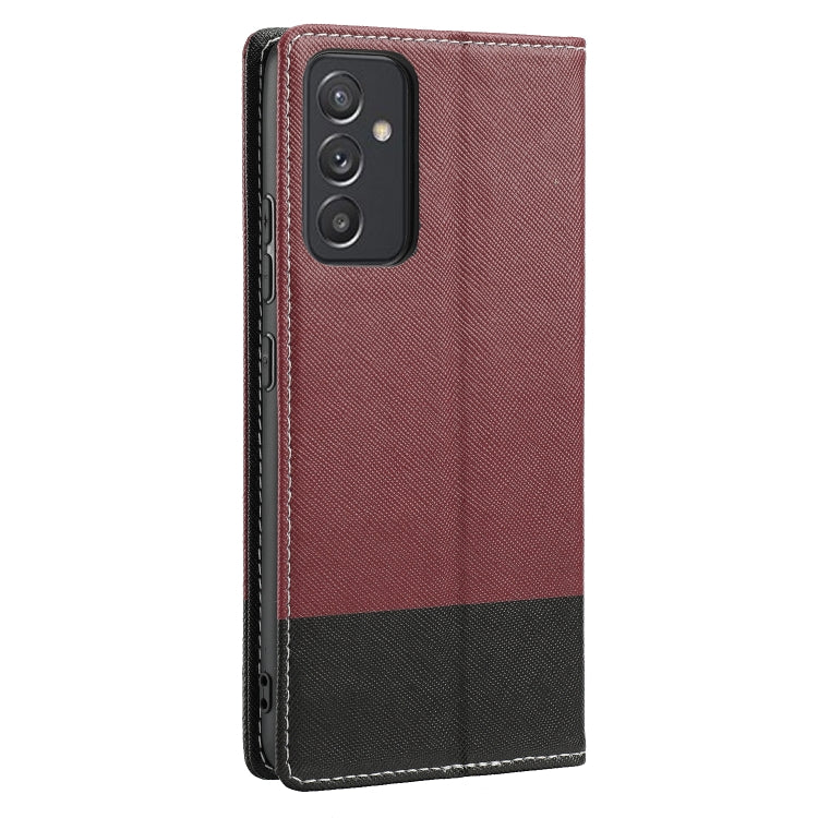 For Samsung Galaxy A82 5G Cross Texture Magnetic Horizontal Flip Leather Case with Card Slots & Holder & Wallet