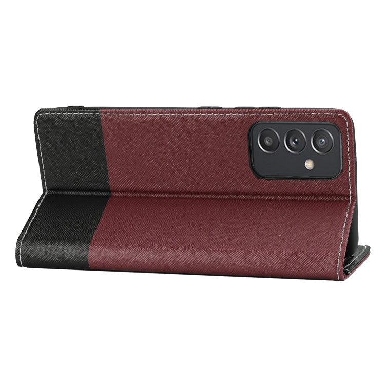 For Samsung Galaxy A82 5G Cross Texture Magnetic Horizontal Flip Leather Case with Card Slots & Holder & Wallet