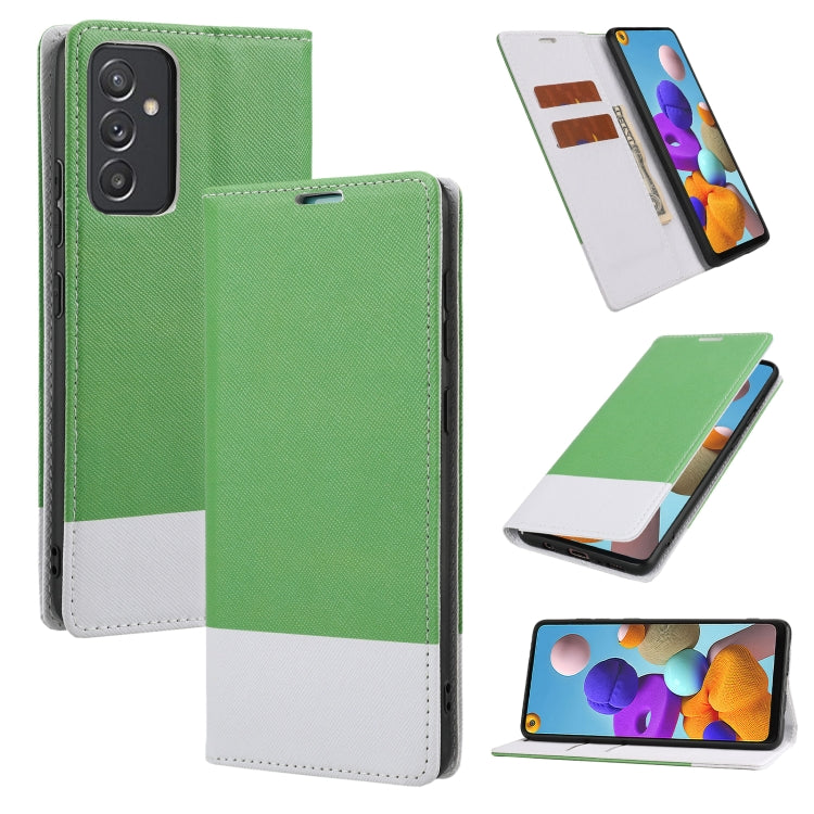 For Samsung Galaxy A82 5G Cross Texture Magnetic Horizontal Flip Leather Case with Card Slots & Holder & Wallet