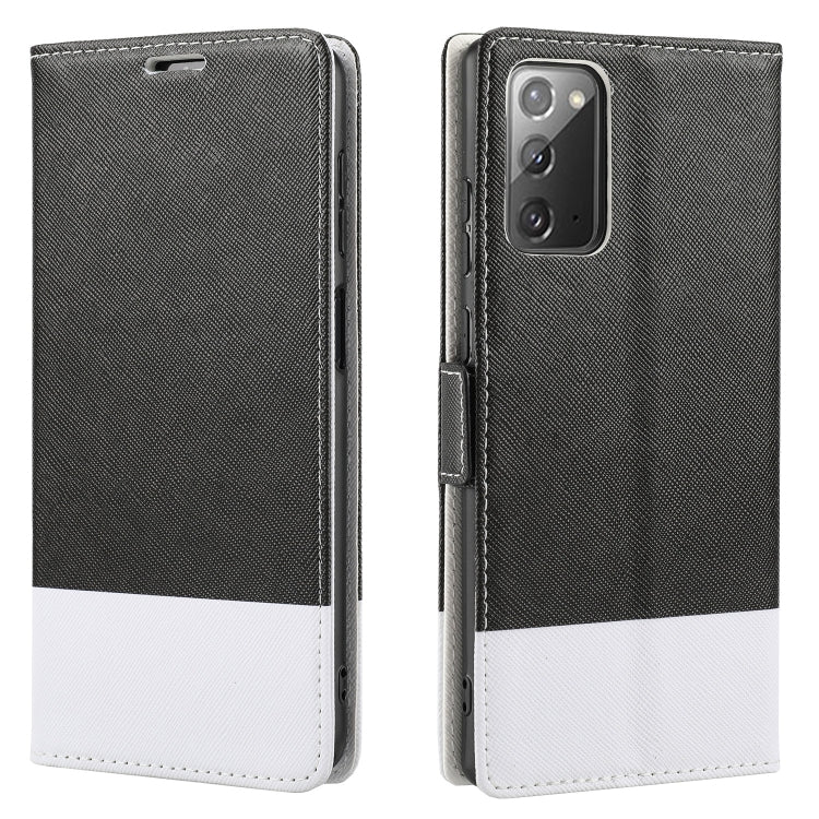 For Samsung Galaxy Note20 Cross Texture Magnetic Horizontal Flip Leather Case with Card Slots & Holder & Wallet