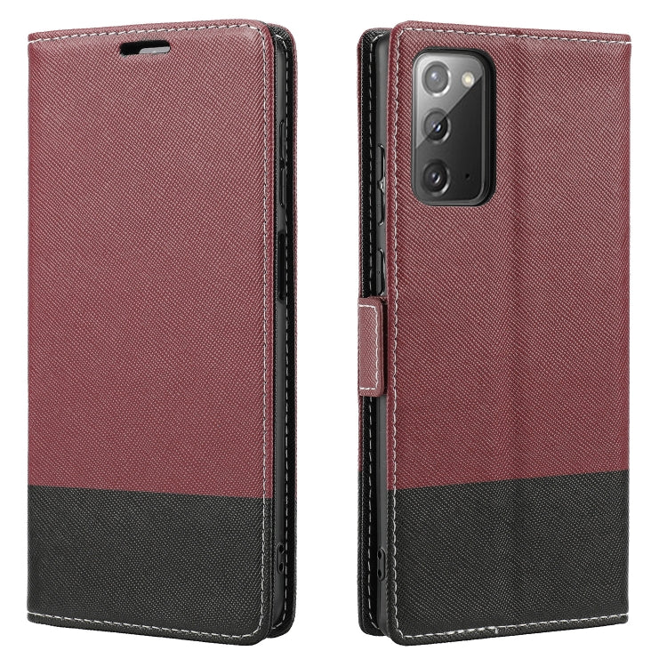 For Samsung Galaxy Note20 Cross Texture Magnetic Horizontal Flip Leather Case with Card Slots & Holder & Wallet