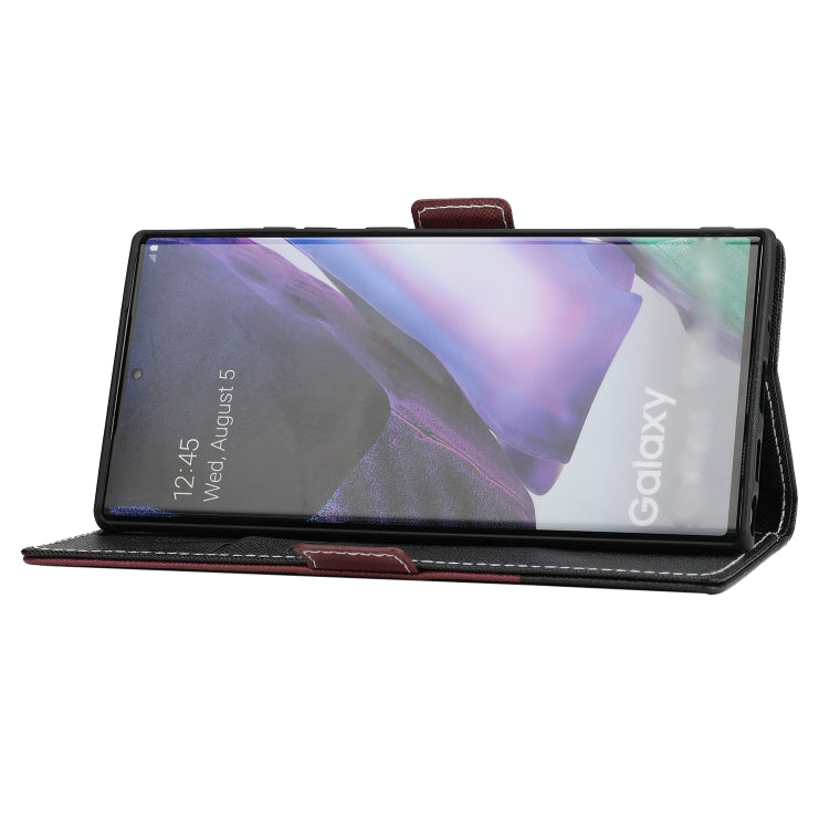 For Samsung Galaxy Note20 Cross Texture Magnetic Horizontal Flip Leather Case with Card Slots & Holder & Wallet