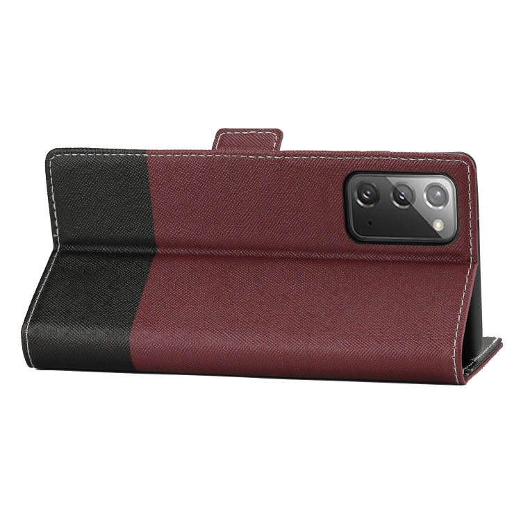 For Samsung Galaxy Note20 Cross Texture Magnetic Horizontal Flip Leather Case with Card Slots & Holder & Wallet