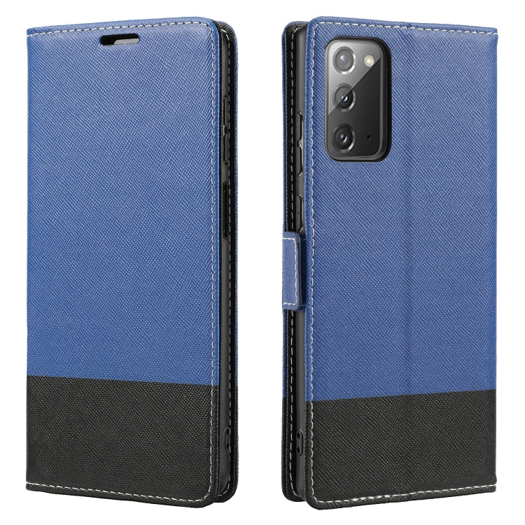 For Samsung Galaxy Note20 Cross Texture Magnetic Horizontal Flip Leather Case with Card Slots & Holder & Wallet