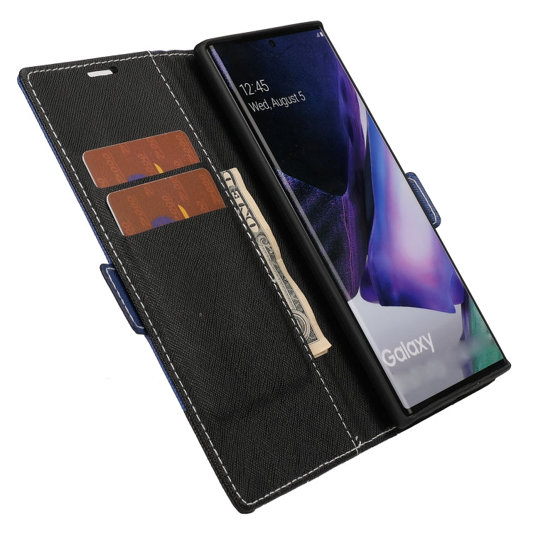 For Samsung Galaxy Note20 Cross Texture Magnetic Horizontal Flip Leather Case with Card Slots & Holder & Wallet