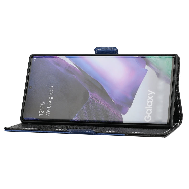 For Samsung Galaxy Note20 Cross Texture Magnetic Horizontal Flip Leather Case with Card Slots & Holder & Wallet