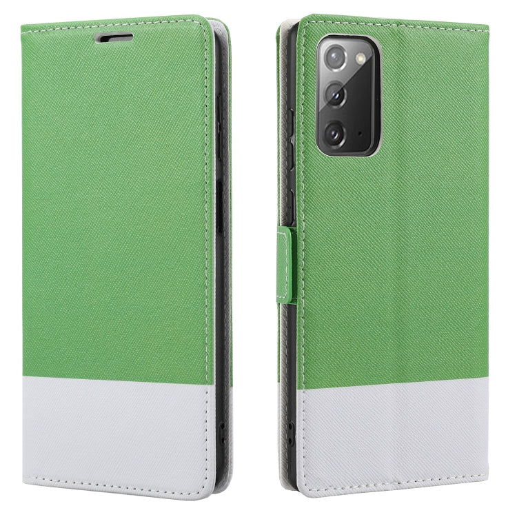 For Samsung Galaxy Note20 Cross Texture Magnetic Horizontal Flip Leather Case with Card Slots & Holder & Wallet