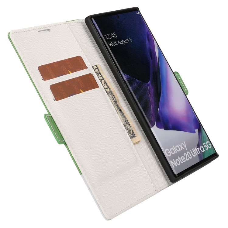 For Samsung Galaxy Note20 Cross Texture Magnetic Horizontal Flip Leather Case with Card Slots & Holder & Wallet
