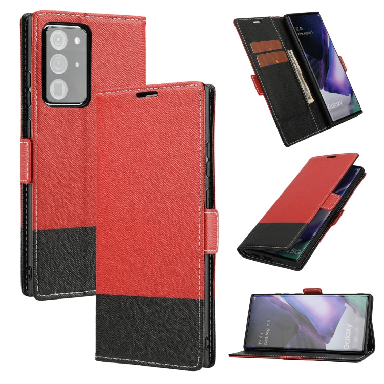 For Samsung Galaxy Note20 Ultra Cross Texture Magnetic Horizontal Flip Leather Case with Card Slots & Holder & Wallet