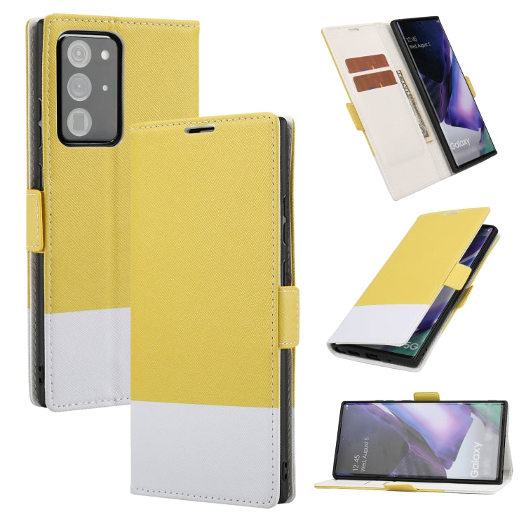 For Samsung Galaxy Note20 Ultra Cross Texture Magnetic Horizontal Flip Leather Case with Card Slots & Holder & Wallet